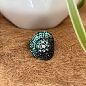 Elegant Turquoise and Silver Women's Ring